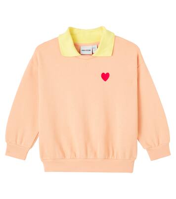 Felpa Heart in cotone con ricamo | Mini Rodini