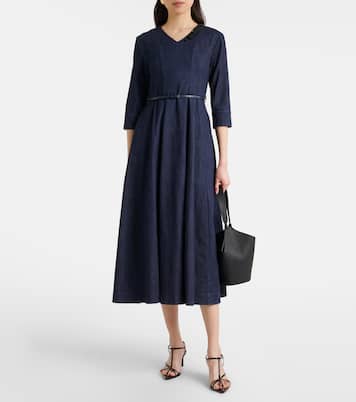 Vela embellished belted denim midi dress | 'S Max Mara