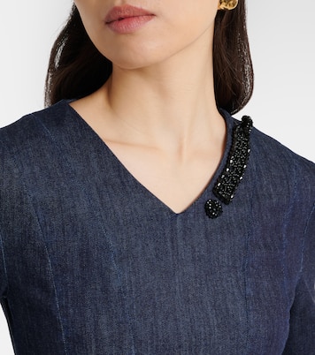 Vela embellished belted denim midi dress | 'S Max Mara