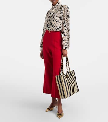 Borsa Laseine Large a righe | Valentino Garavani