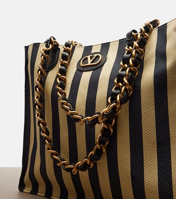 Borsa Laseine Large a righe | Valentino Garavani