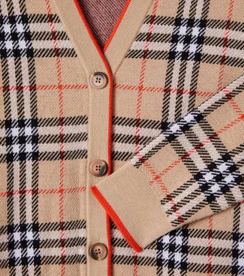 Cardigan Burberry Check aus Wolle | Burberry Kids