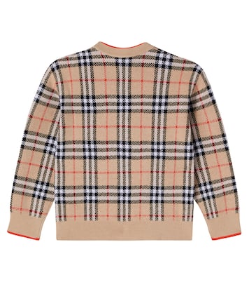 Cardigan Burberry Check aus Wolle | Burberry Kids