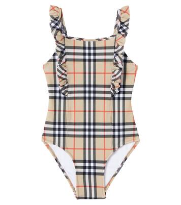 Burberry Check ruffled swimsuit | Burberry Kids