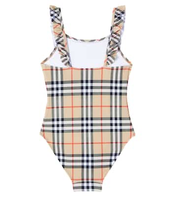 Burberry Check ruffled swimsuit | Burberry Kids