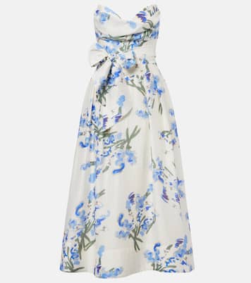 Vestido midi Bluebell floral drapeado | Rebecca Vallance
