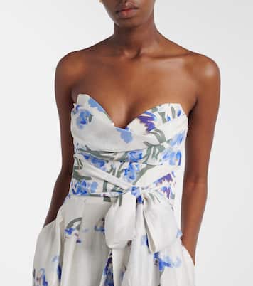 Vestido midi Bluebell floral drapeado | Rebecca Vallance