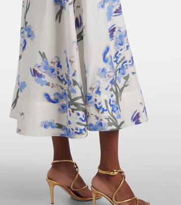 Vestido midi Bluebell floral drapeado | Rebecca Vallance