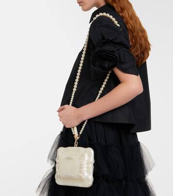 Pillowcase faux pearl clutch | Simone Rocha