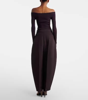 Poplin barrel-leg pants | Alaïa