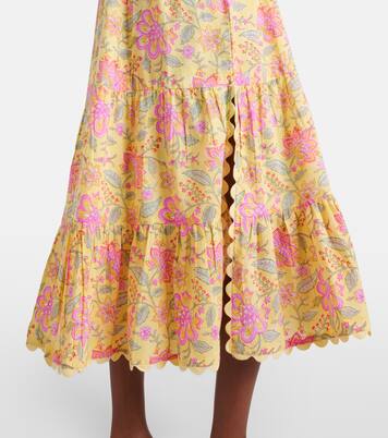 Abito midi in cotone con stampa floreale | Juliet Dunn