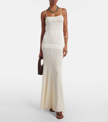 Irene pointelle cotton-blend maxi dress | Faithfull
