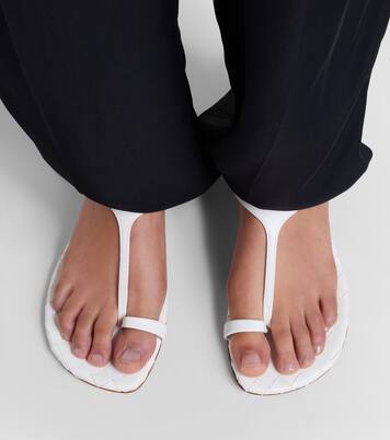 Livia Intrecciato leather thong sandals | Bottega Veneta