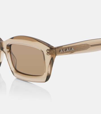 Eckige Sonnenbrille Lettering Logo | Alaïa