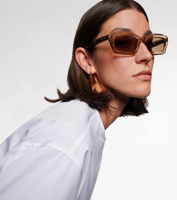 Eckige Sonnenbrille Lettering Logo | Alaïa