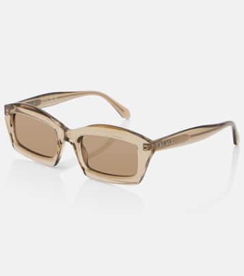 Eckige Sonnenbrille Lettering Logo | Alaïa