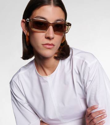 Eckige Sonnenbrille Lettering Logo | Alaïa
