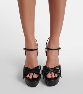 Bowow leather platform sandals | Valentino Garavani