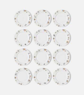 Astronomici set of 12 porcelain dessert plates | Fornasetti