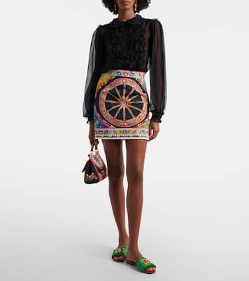 Printed cotton miniskirt | Dolce&Gabbana