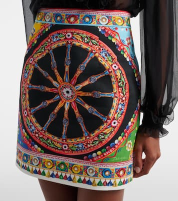 Printed cotton miniskirt | Dolce&Gabbana