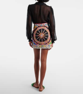 Printed cotton miniskirt | Dolce&Gabbana
