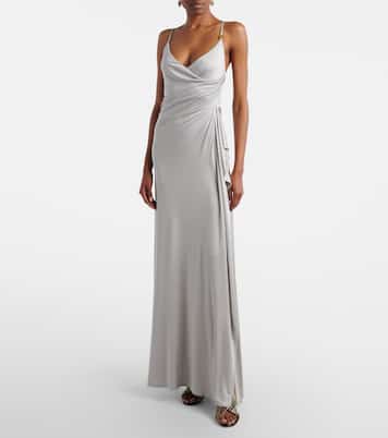 Medusa draped jersey cocktail dress | Versace