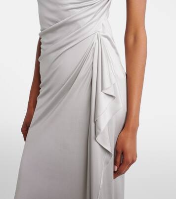Medusa draped jersey cocktail dress | Versace