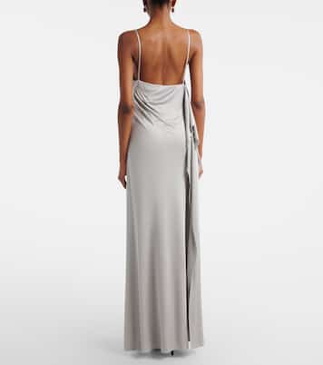 Medusa draped jersey cocktail dress | Versace