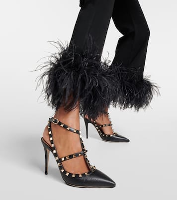 Pumps slingback Rockstud in pelle | Valentino Garavani