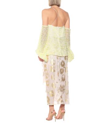 Top raccourci à sequins | Halpern