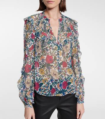 Blouse Abra en soie à fleurs | Veronica Beard
