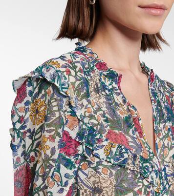 Blouse Abra en soie à fleurs | Veronica Beard