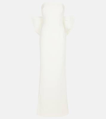 Robe longue de mariée Rosette en crêpe | Rebecca Vallance