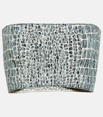 Croc-effect bandeau top | Alaïa