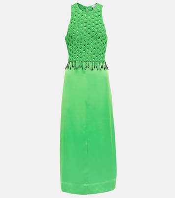 Verziertes Midikleid aus Satin | Ganni