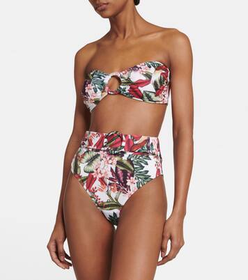 Carlotta printed bandeau bikini top | Alexandra Miro
