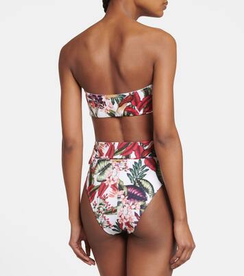 Carlotta printed bandeau bikini top | Alexandra Miro