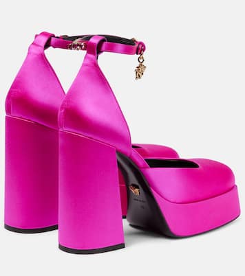 Plateau-Pumps Medusa Aevitas aus Satin | Versace