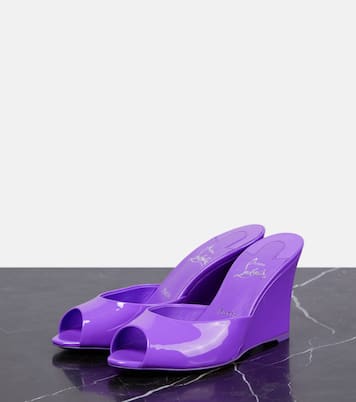 Mules Me Dolly Zeppa en cuir verni | Christian Louboutin