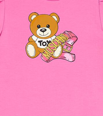 Printed cotton-blend jersey dress | Moschino Kids