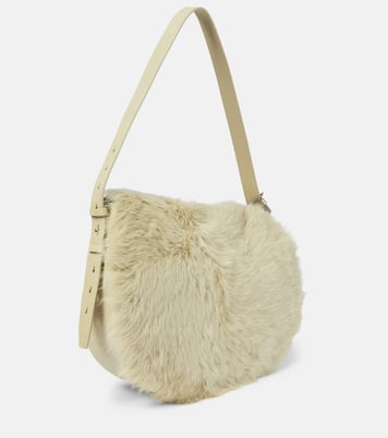 Schultertasche aus Leder mit Shearling | Burberry