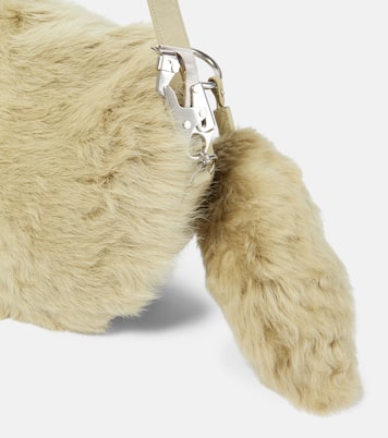 Schultertasche aus Leder mit Shearling | Burberry