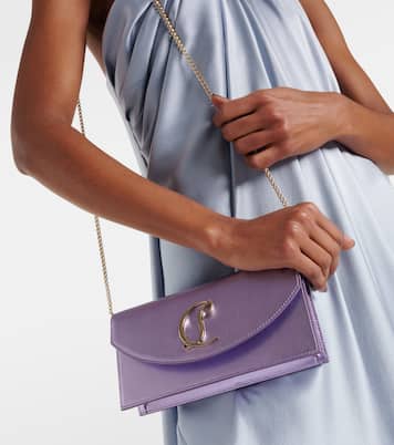 Loubi54 Small logo leather clutch | Christian Louboutin