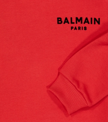 Logo cotton jersey sweatshirt | Balmain Kids
