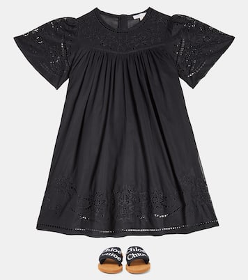 Ruffled cotton dress | Chloé Kids
