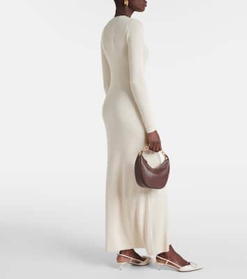 Vestido largo de bouclé de seda | Valentino