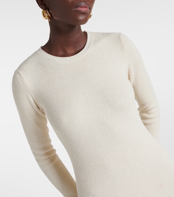 Vestido largo de bouclé de seda | Valentino