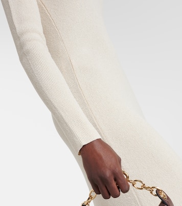 Vestido largo de bouclé de seda | Valentino