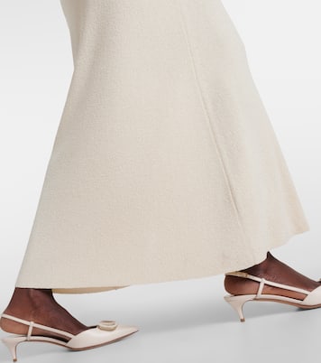Vestido largo de bouclé de seda | Valentino